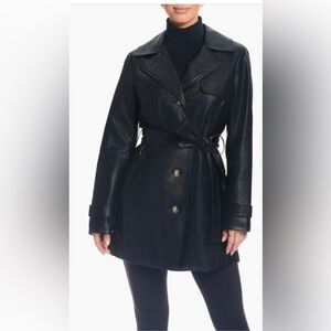 Sanctuary faux leather trench